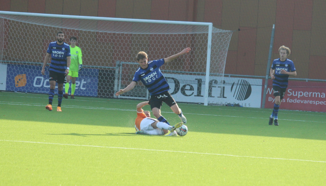 Casper Jørgensen fightede flot for sagen, men det var William Madsen der blev valgt som kampens spiller.